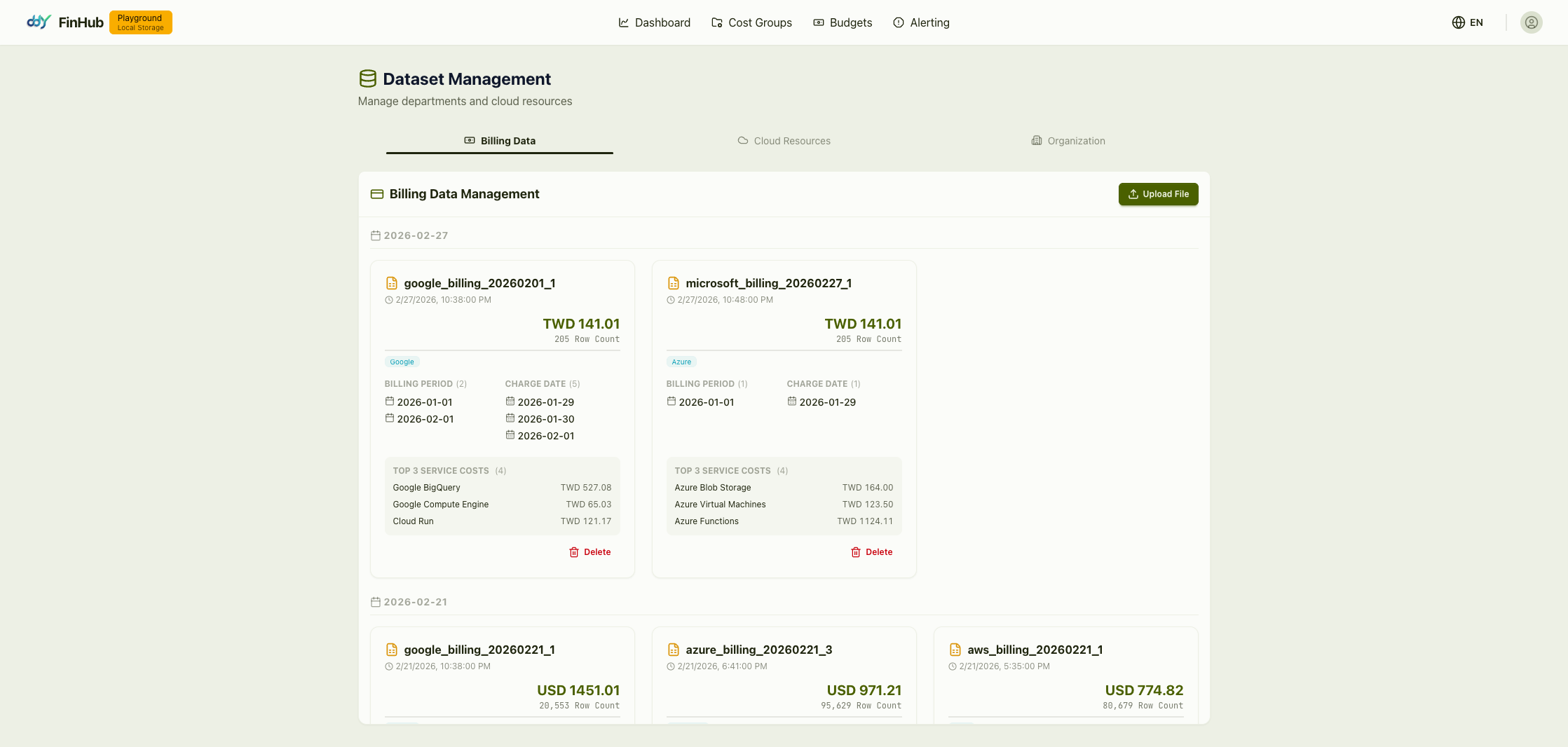 Billing Data Management